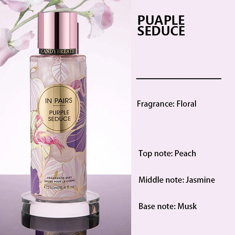 Brand V Women's Perfume Lasting Light Fragrance Floral Body Mist 250ml Peach Jasmine Secret Aromatic Lemon Fruity Sexy Perfume