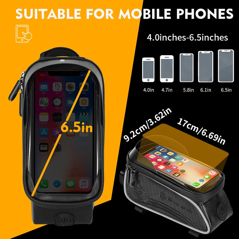 WEST BIKING Bicycle Bag Cycling Top Front Tube Frame Bag Waterproof