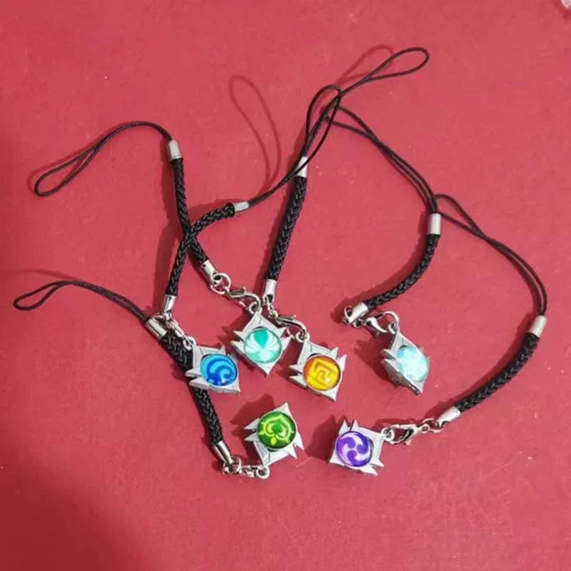 Mini Eye of God Game Impact Strap Lanyards For IPhone/Xiaomi/Huawei Mobile Phone Case Keychain Car Key Chains Cover Hang