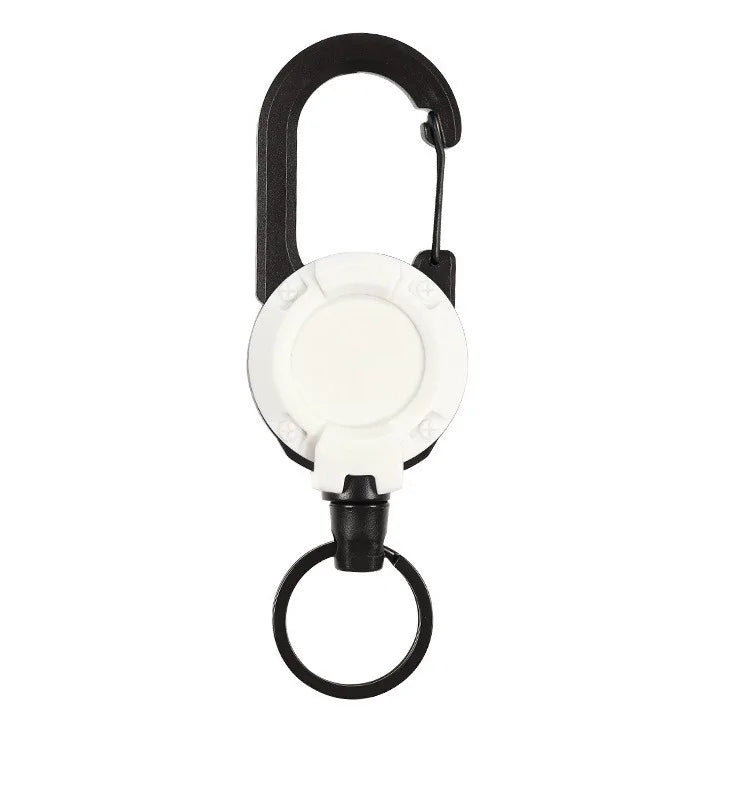 1/2/4pcs Extendable Retractable Holders Keychain Badge Reels Heavy Duty Clip With Carabiner Key Chain For Men Outdoor Bags