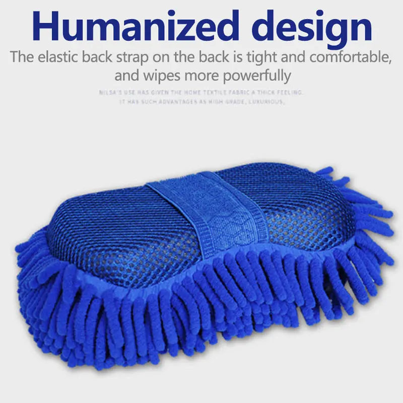 Car Washing Sponge Brush Soft Chenille Microfiber Washing Brush Car Body Cleaning Water Absorbtion Brushes
