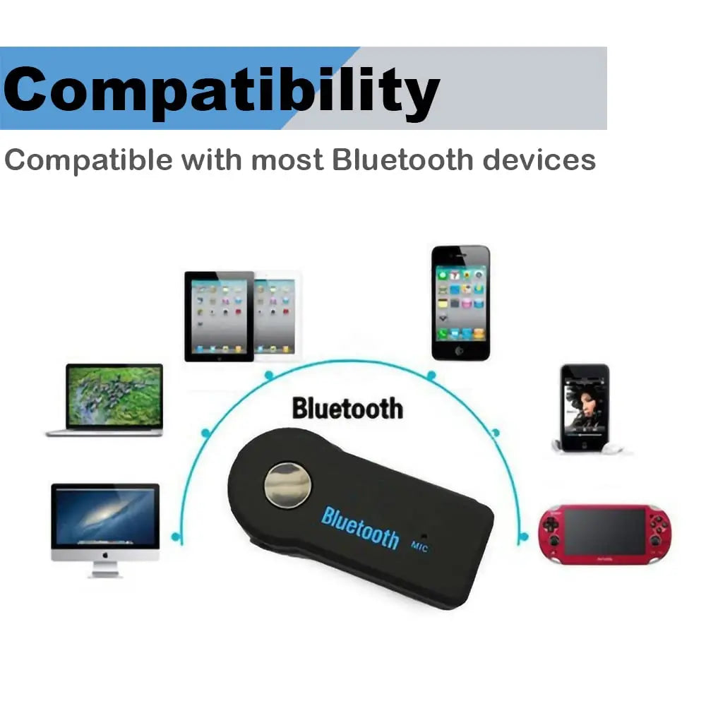 Aux Car Bluetooth 5.0 Receiver 3.5mm 3.5 AUX Jack Stereo Music Audio Car Transmitter Speaker Amplifier Wireless Adapter with Mic
