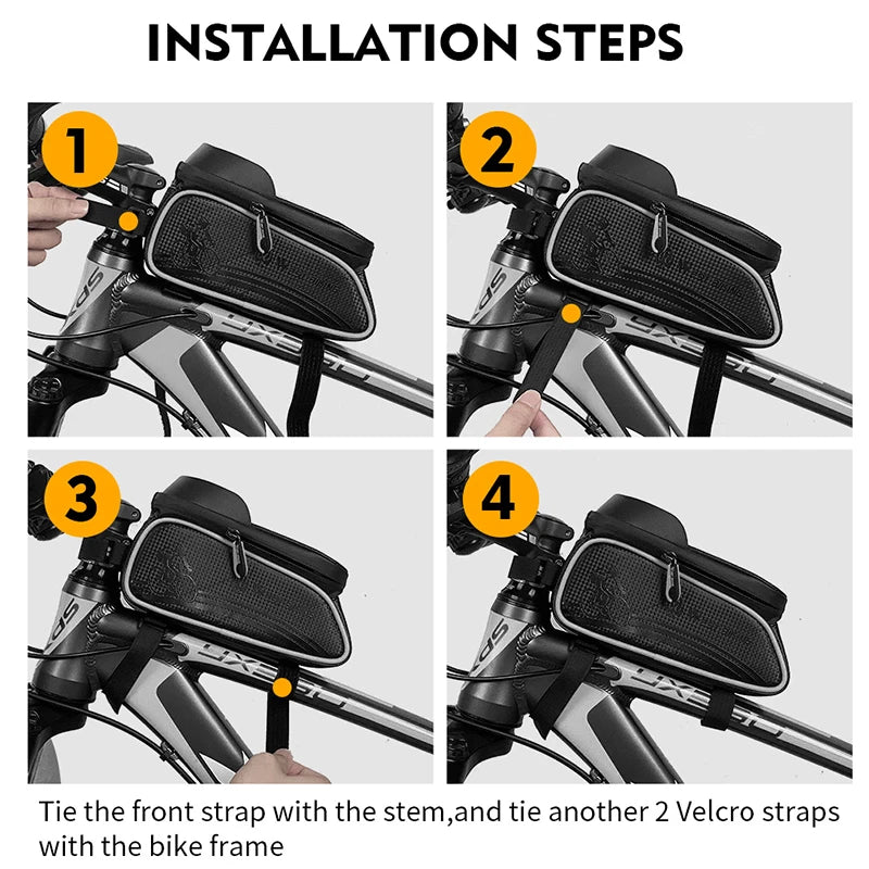 WEST BIKING Bicycle Bag Cycling Top Front Tube Frame Bag Waterproof
