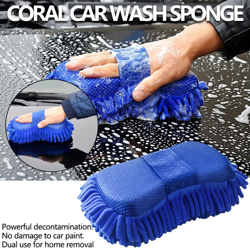 Car Washing Sponge Brush Soft Chenille Microfiber Washing Brush Car Body Cleaning Water Absorbtion Brushes