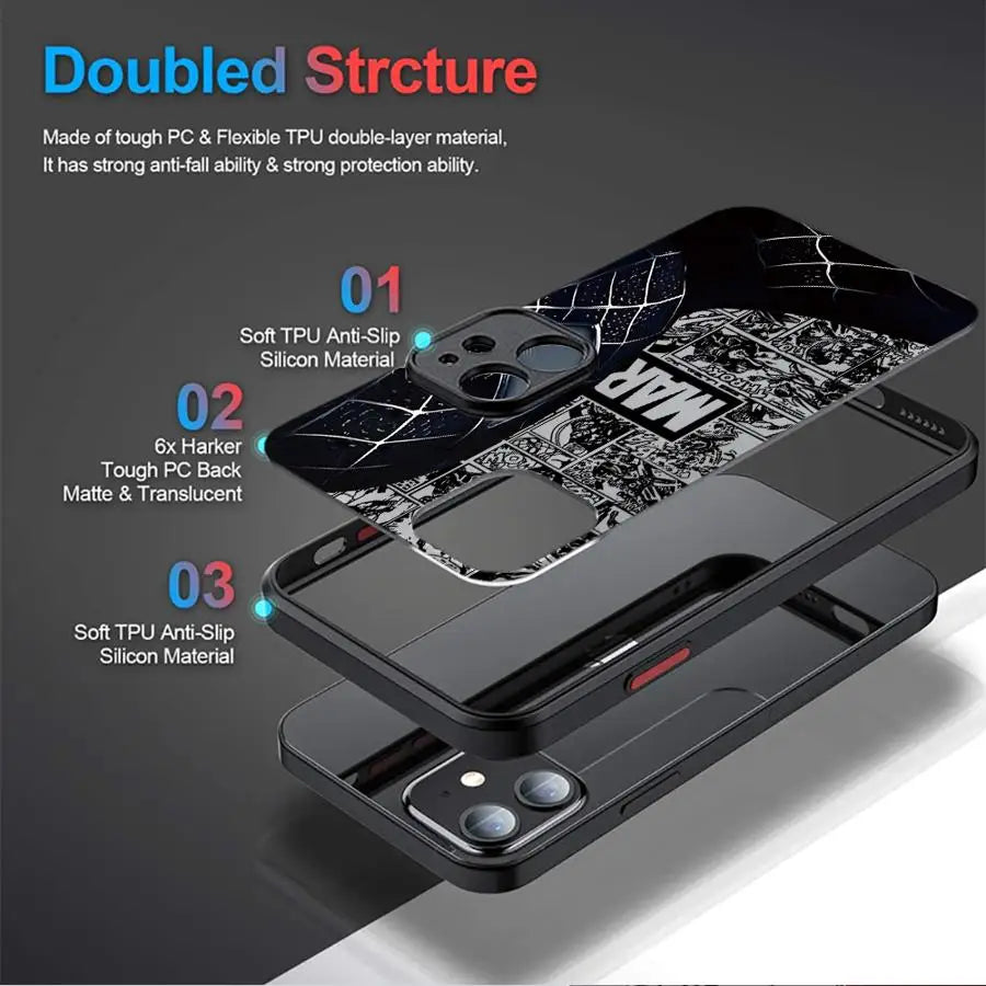 Cartoon Spider Man Case for iPhone 11 13 Mini XR X 14 16 Pro Max 12 15 Plus Matte Phone Cover
