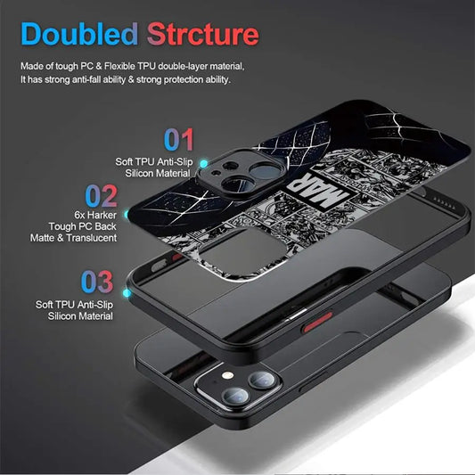 Cartoon Spider Man Case for iPhone 11 13 Mini XR X 14 16 Pro Max 12 15 Plus Matte Phone Cover