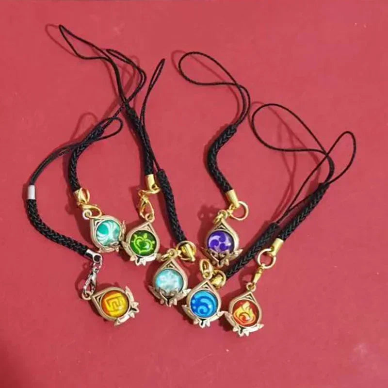 Mini Eye of God Game Impact Strap Lanyards For IPhone/Xiaomi/Huawei Mobile Phone Case Keychain Car Key Chains Cover Hang
