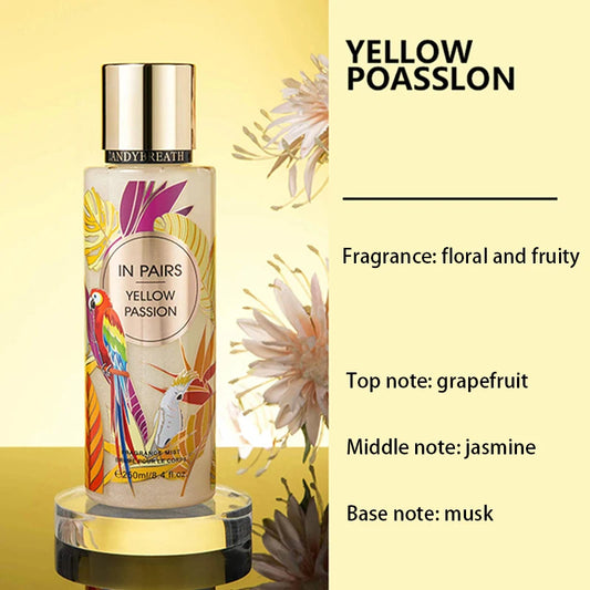 Brand V Women's Perfume Lasting Light Fragrance Floral Body Mist 250ml Peach Jasmine Secret Aromatic Lemon Fruity Sexy Perfume