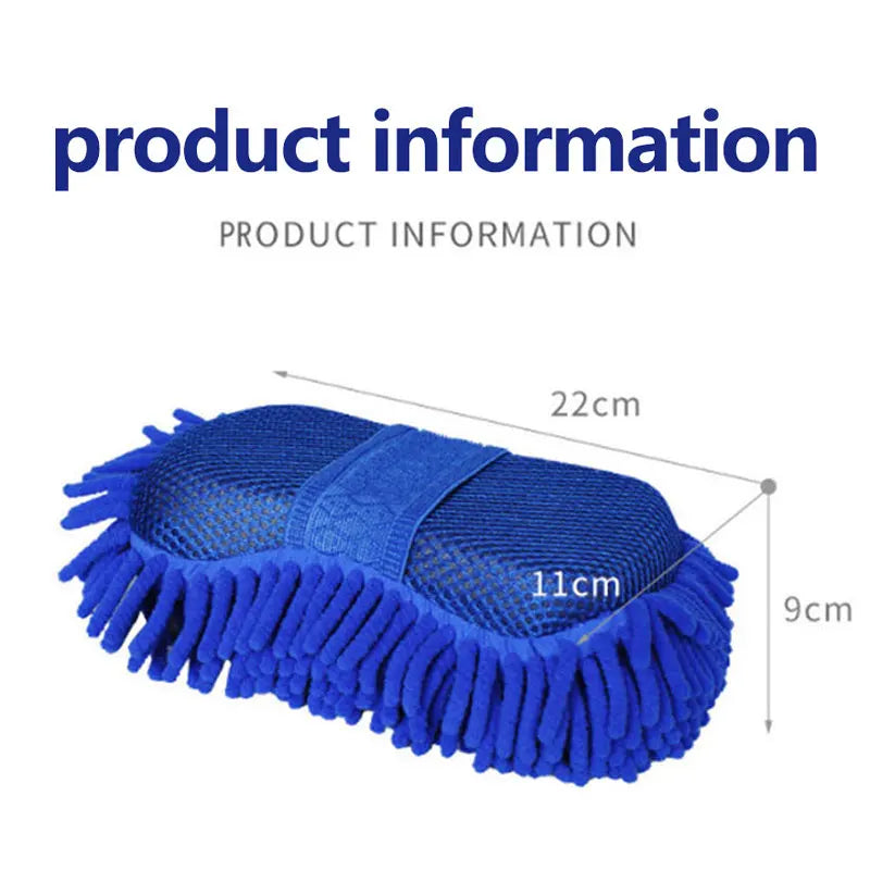 Car Washing Sponge Brush Soft Chenille Microfiber Washing Brush Car Body Cleaning Water Absorbtion Brushes