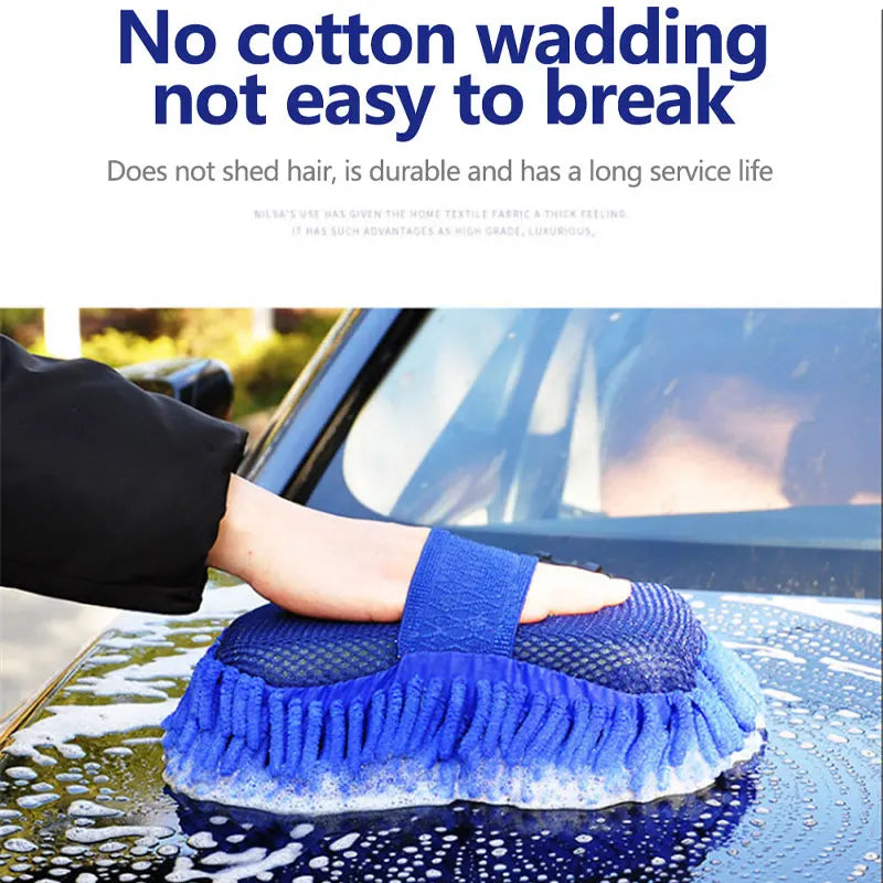Car Washing Sponge Brush Soft Chenille Microfiber Washing Brush Car Body Cleaning Water Absorbtion Brushes