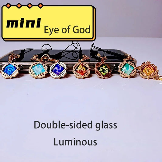 Mini Eye of God Game Impact Strap Lanyards For IPhone/Xiaomi/Huawei Mobile Phone Case Keychain Car Key Chains Cover Hang