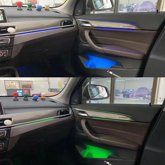 For BMW X1/X2 F48/F49/F39 8 Colors Car Decorative Auto Ambient Light Led Strip For Tuning Car Accessories